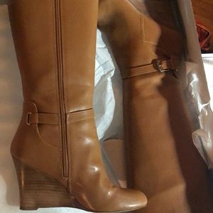 Nine West tall wedge boots